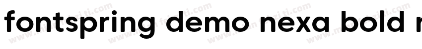 fontspring demo nexa bold regular字体转换
